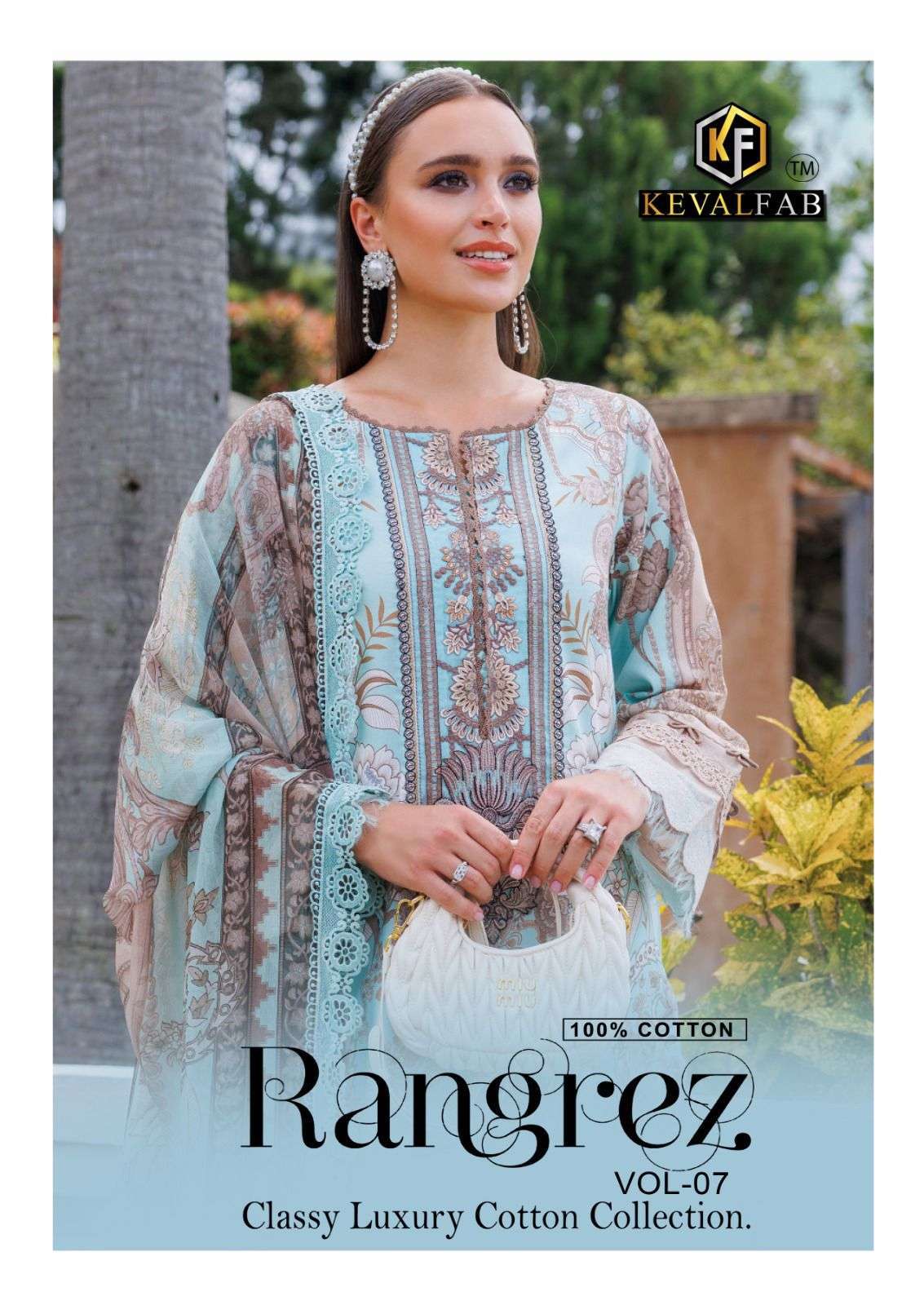 KEVAL FAB RANGREZ VOL 7 PAKISTANI COTTON PRINT SUIT MATERIAL...