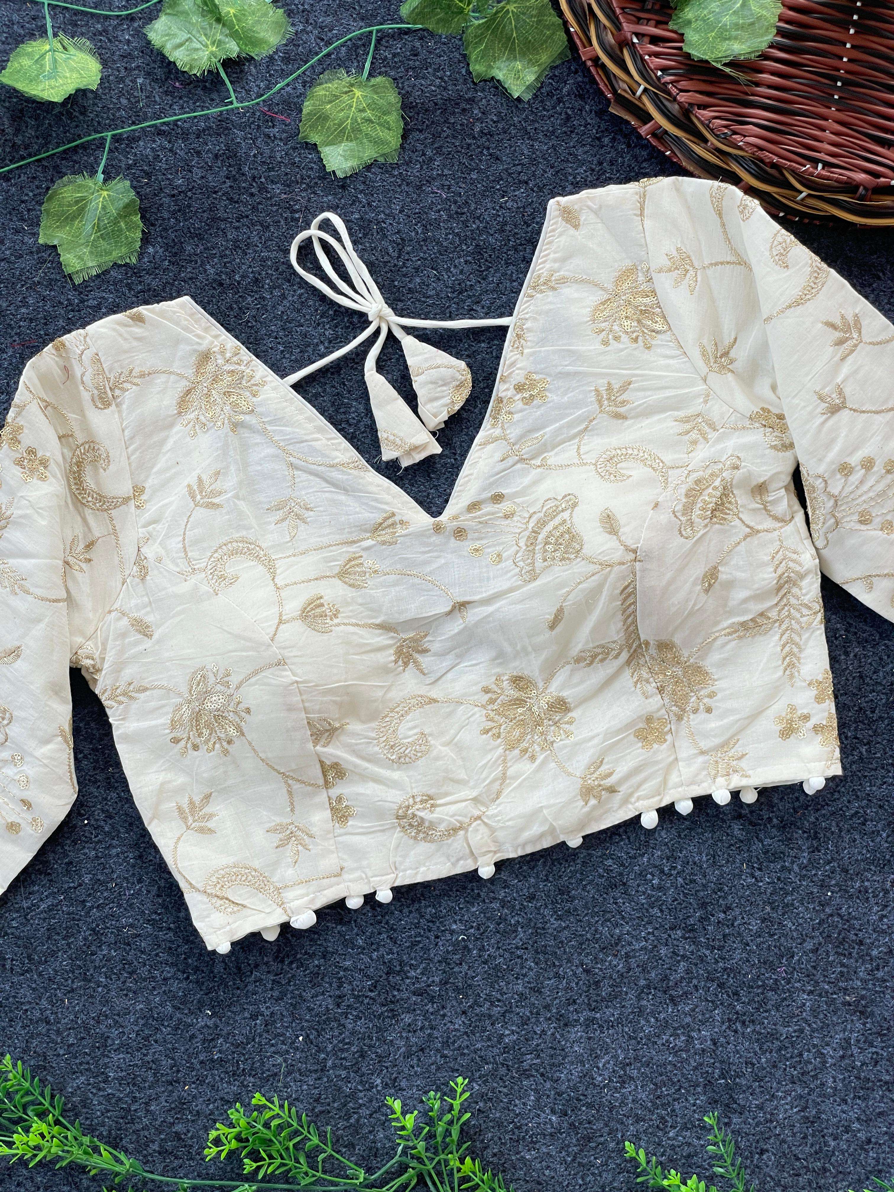 khadi blouse with cotton aster full sleeves blouse collectio...