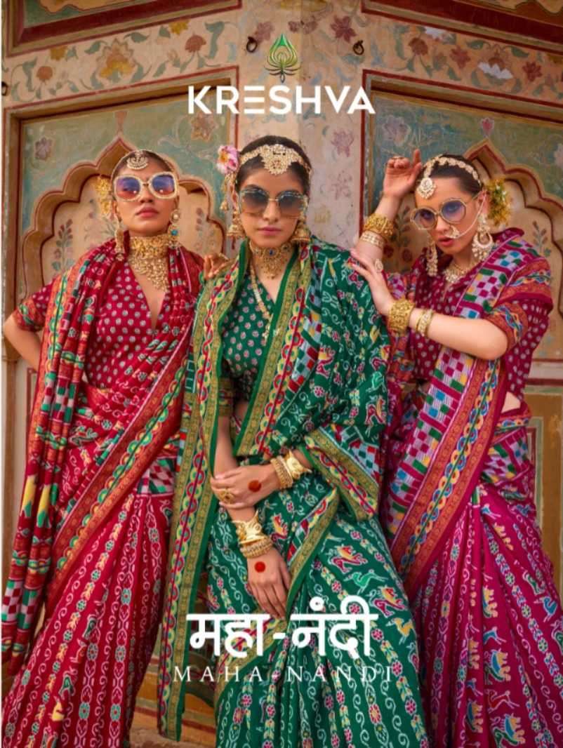 Kreshva Maha Nandi classic look Designer Saree Supplier in S...