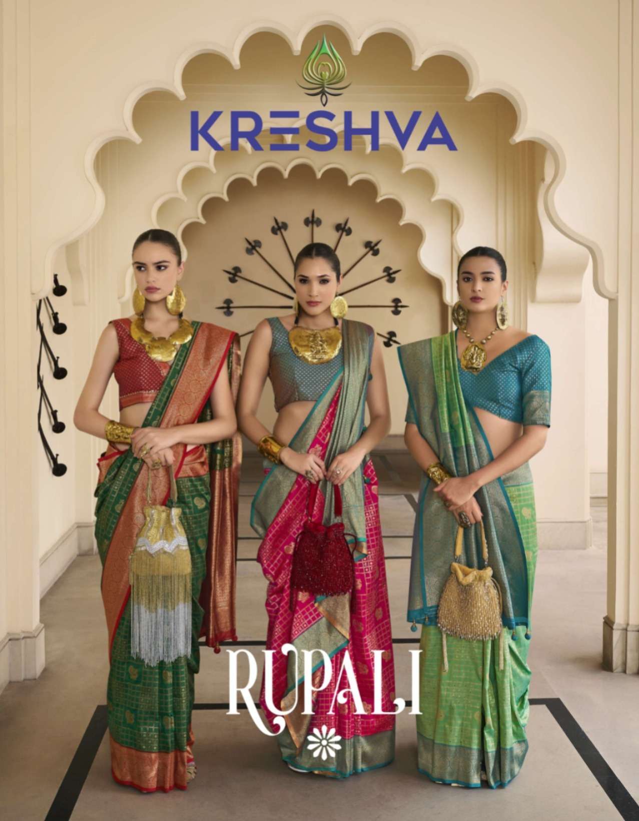 Kreshva Rupali Banarasi silk weaving Design Saree Supplier i...