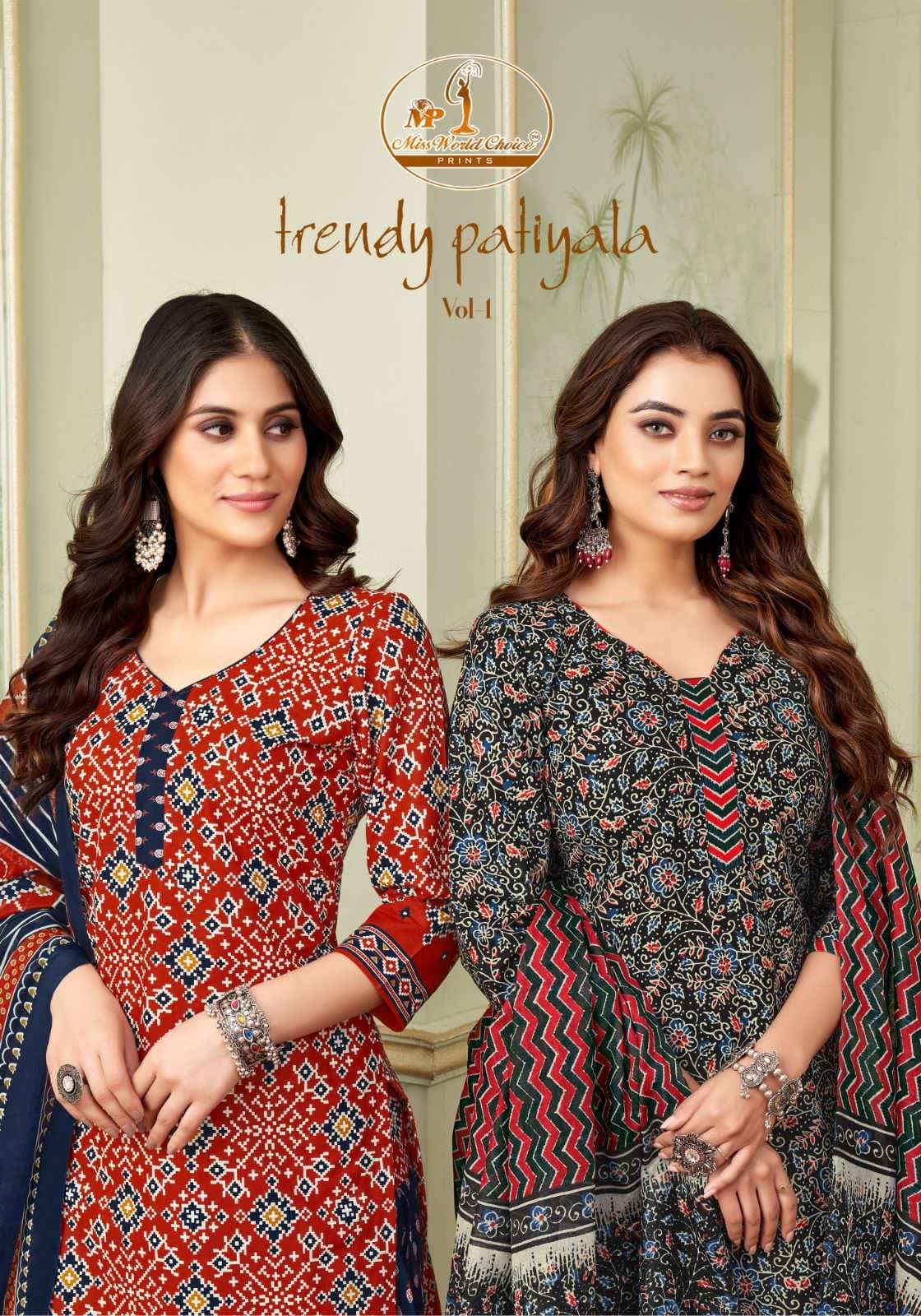 MISS WORLD TRENDY PATIYALA VOL 1 COTTON DESIGNER MATRIALS SU...