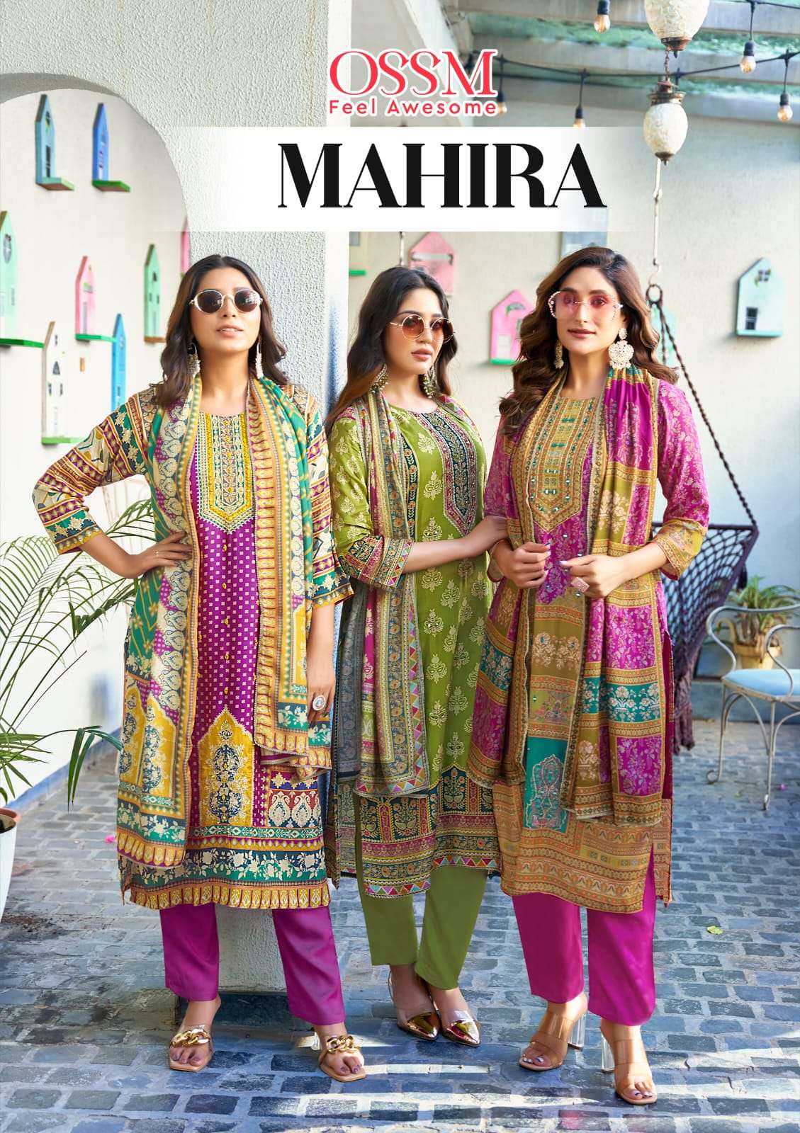 OSSM MAHIRA  MASLIN SUIT READY MADE FANCY SUPPLIER IN SURAT 