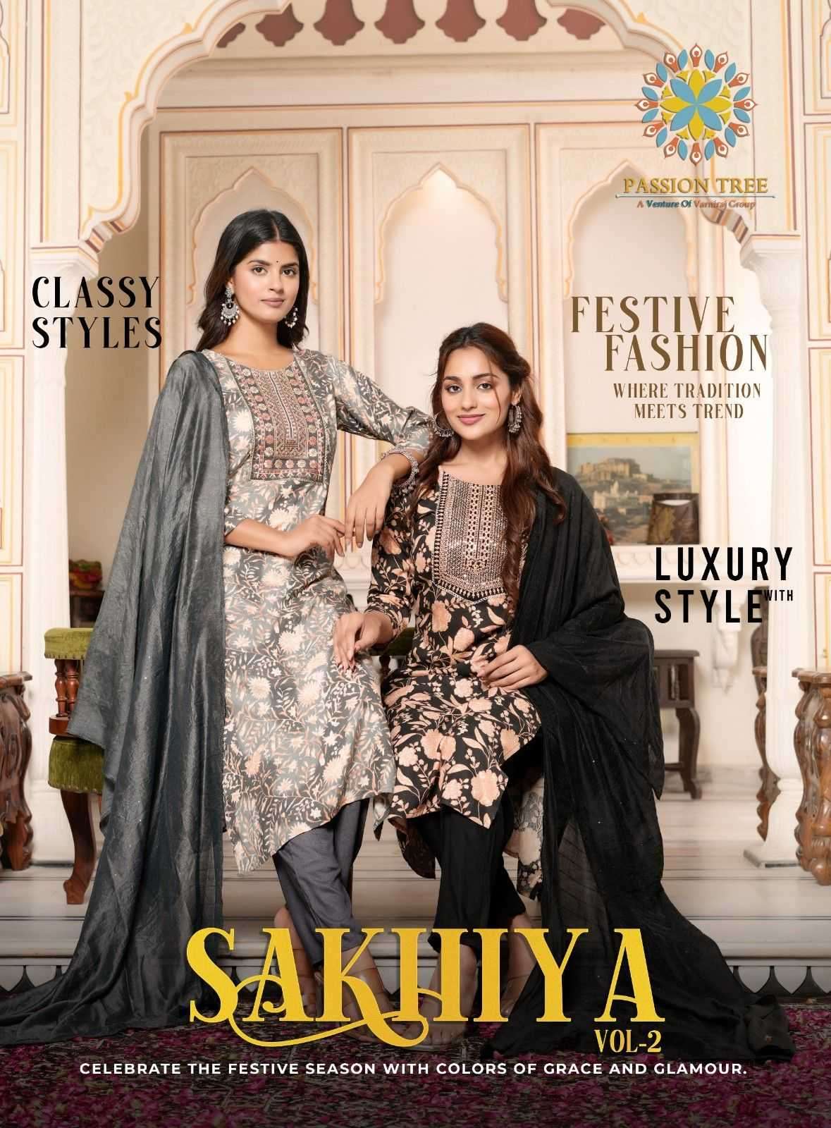 Passion Tree Sakhiya vol 2 Rayon printed Readymade suits sup...