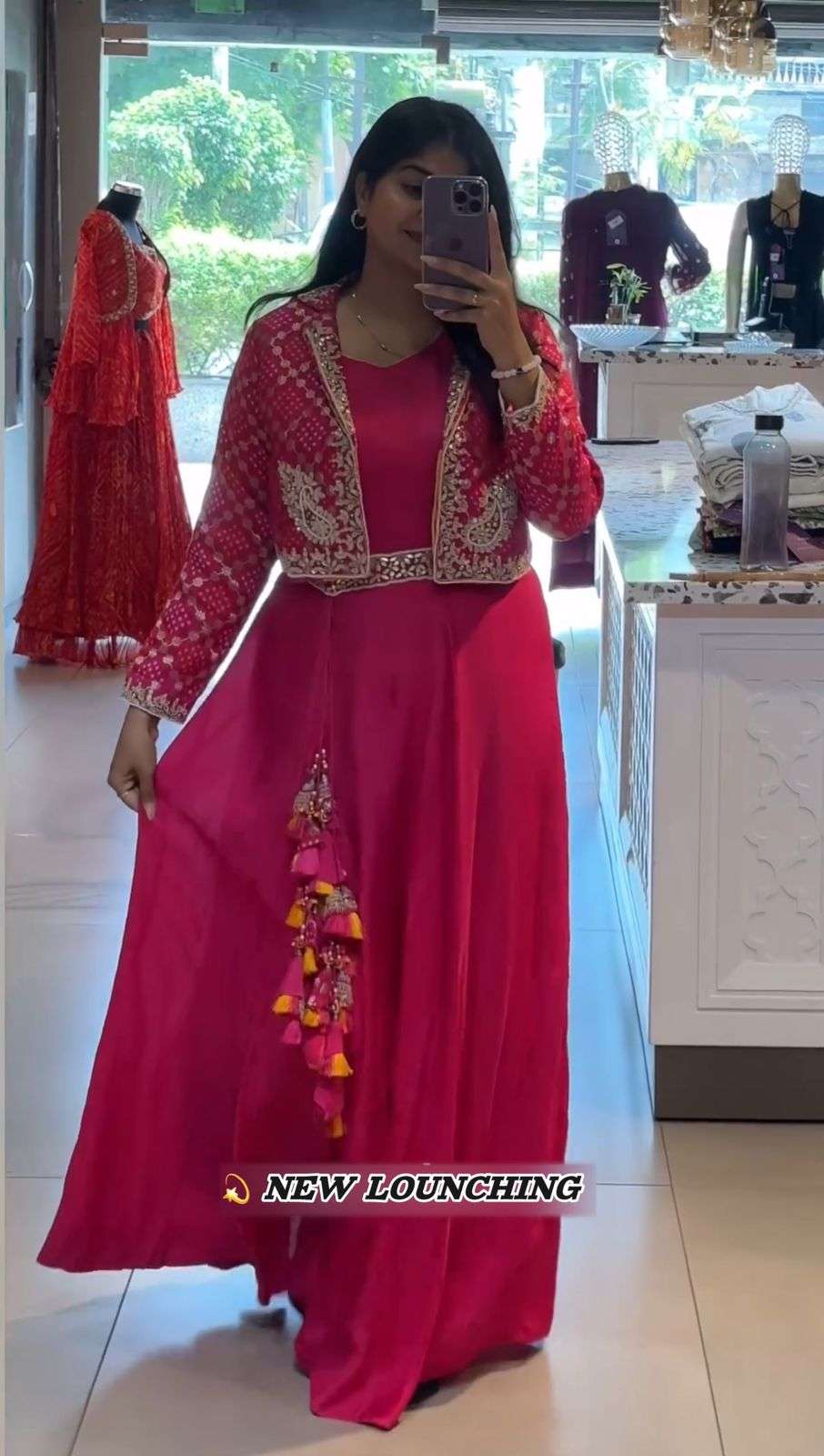 Pink Shades Designer Georgette WIth Wedding Special Traditio...