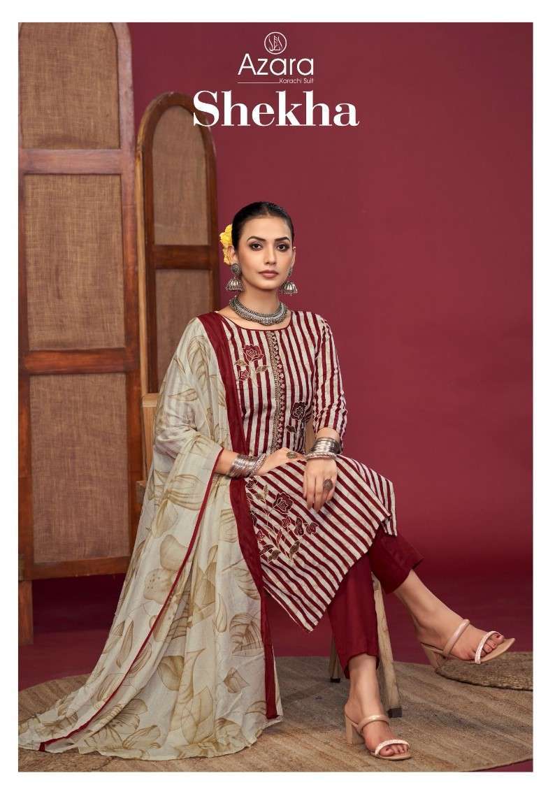 Radhika Fashion Azara Shekha Pure Lawn Printed Dress Materia...