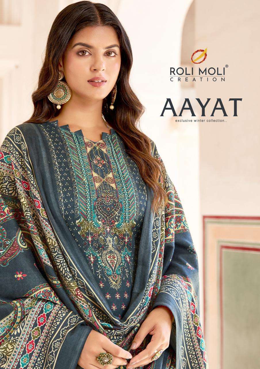 ROLI MOLI AAYAT PASHMINA PRINTED MATERIAL SUPPLIER IN SURAT 