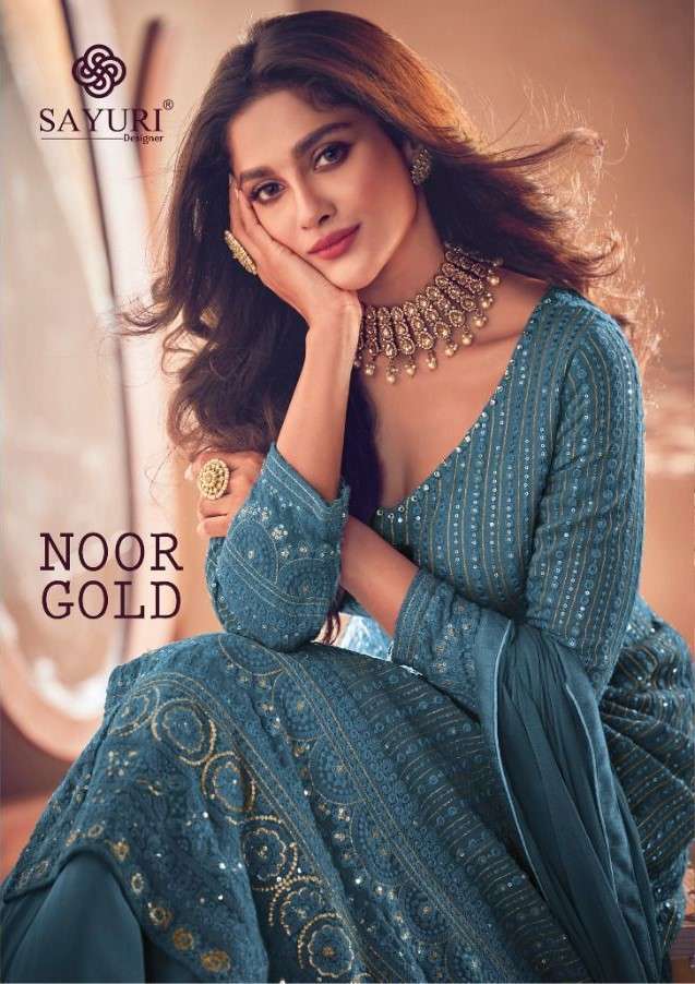 SAYURI NOOR GOLD NX GEORGETTE BEST WESTERN READY MADE DRESS ...