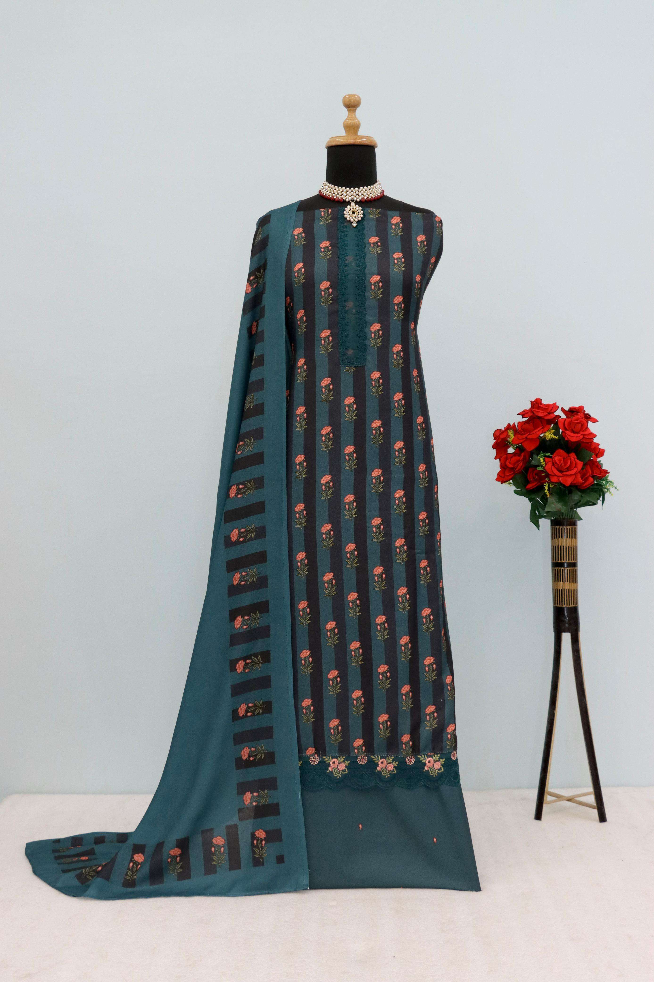 SHUROOQ WINTER COLLECTION VOL 2 PASHMINA DESIGNER SUIT WHOLE...