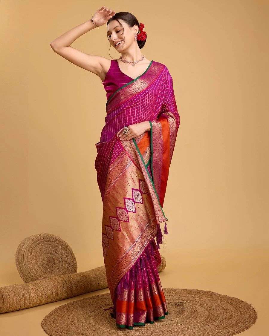 Soft silk saree with zari weaving collection at wholesale ra...