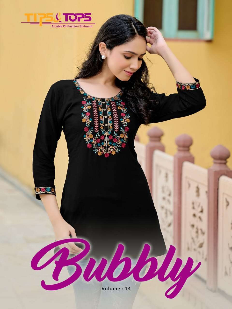 Tips And Tops Bubbly Vol 14 Fancy Short Kurti Supplier in Su...