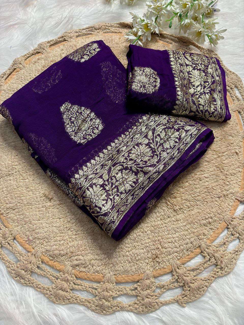 Viscose Georgette Sarees Wholesaler In India