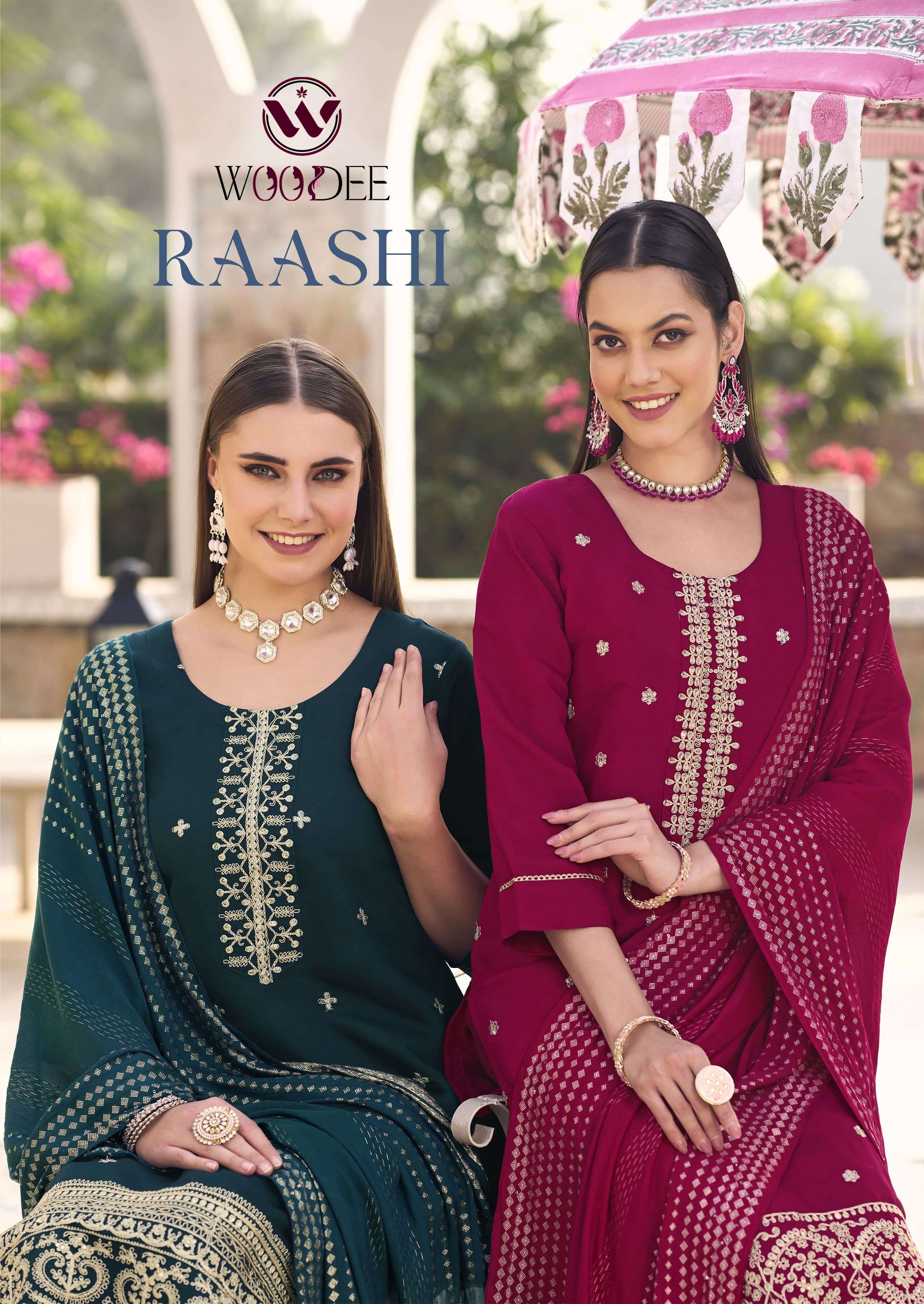 WOODEE RAASHI ROMAN SILK PARTY WEAR KURTI READY MADE SUPPLIE...