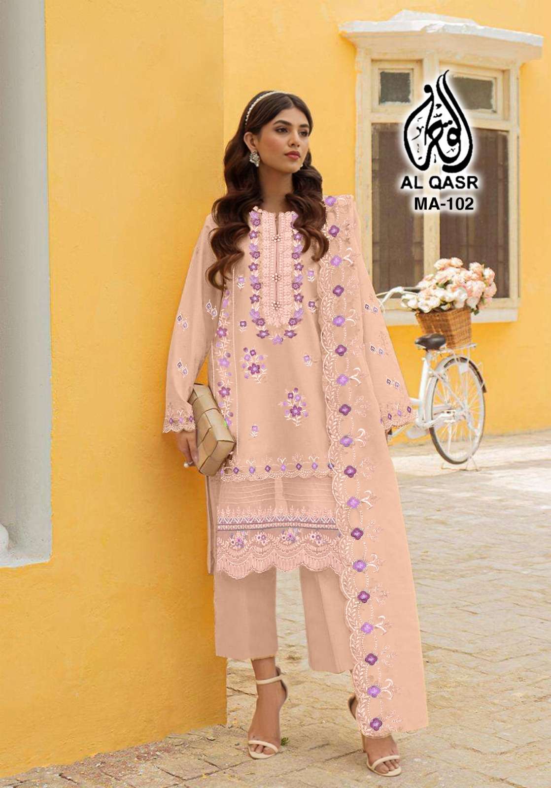 AL-QASA MA-102 PAKISTANI HEAVY  EMBROIDERY WORK SUIT DEALER ...