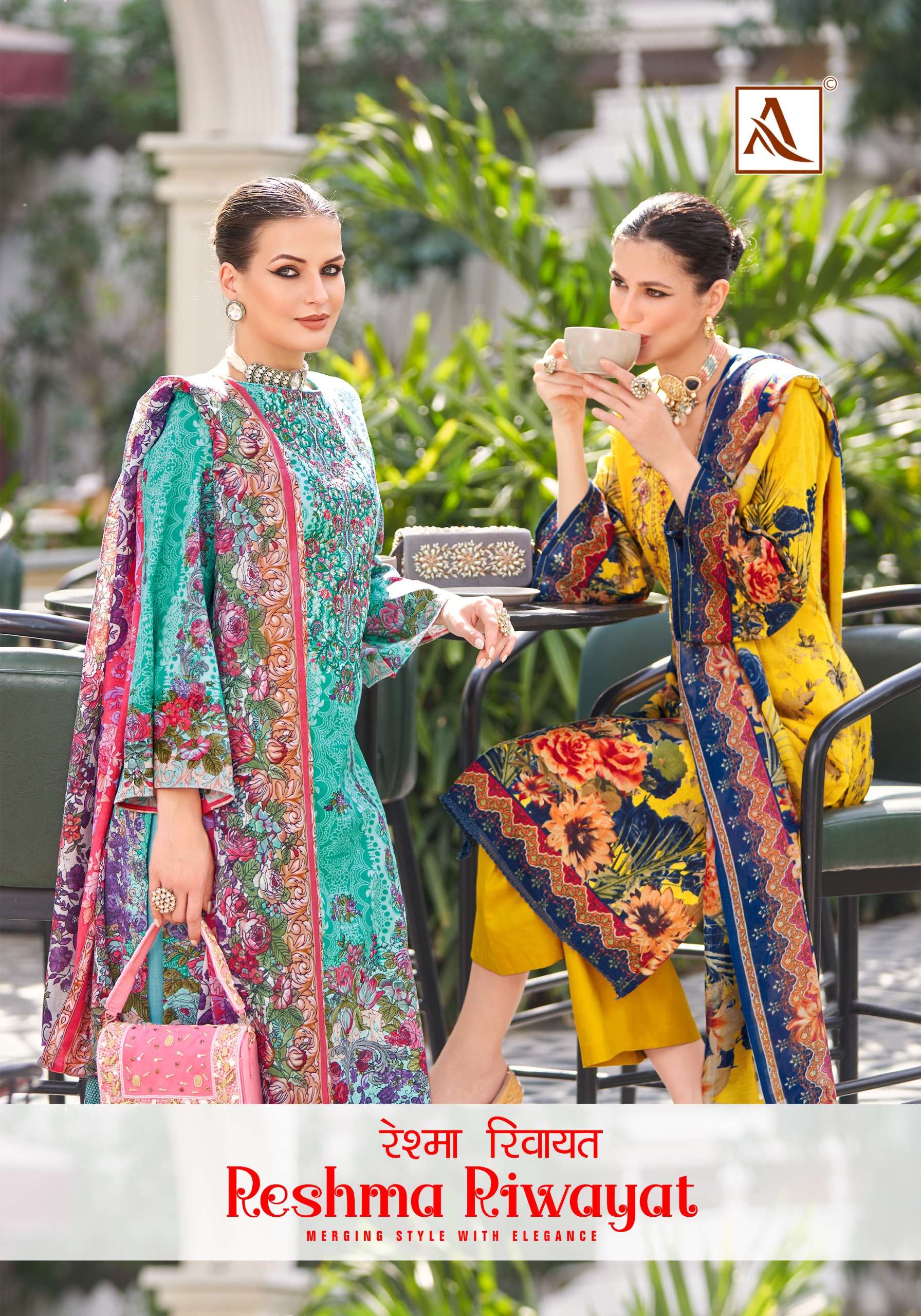 ALOK SUIT RESHMA RIVAYAT CAMBRIC PAKISTANI FANCY EMBROIDERY ...