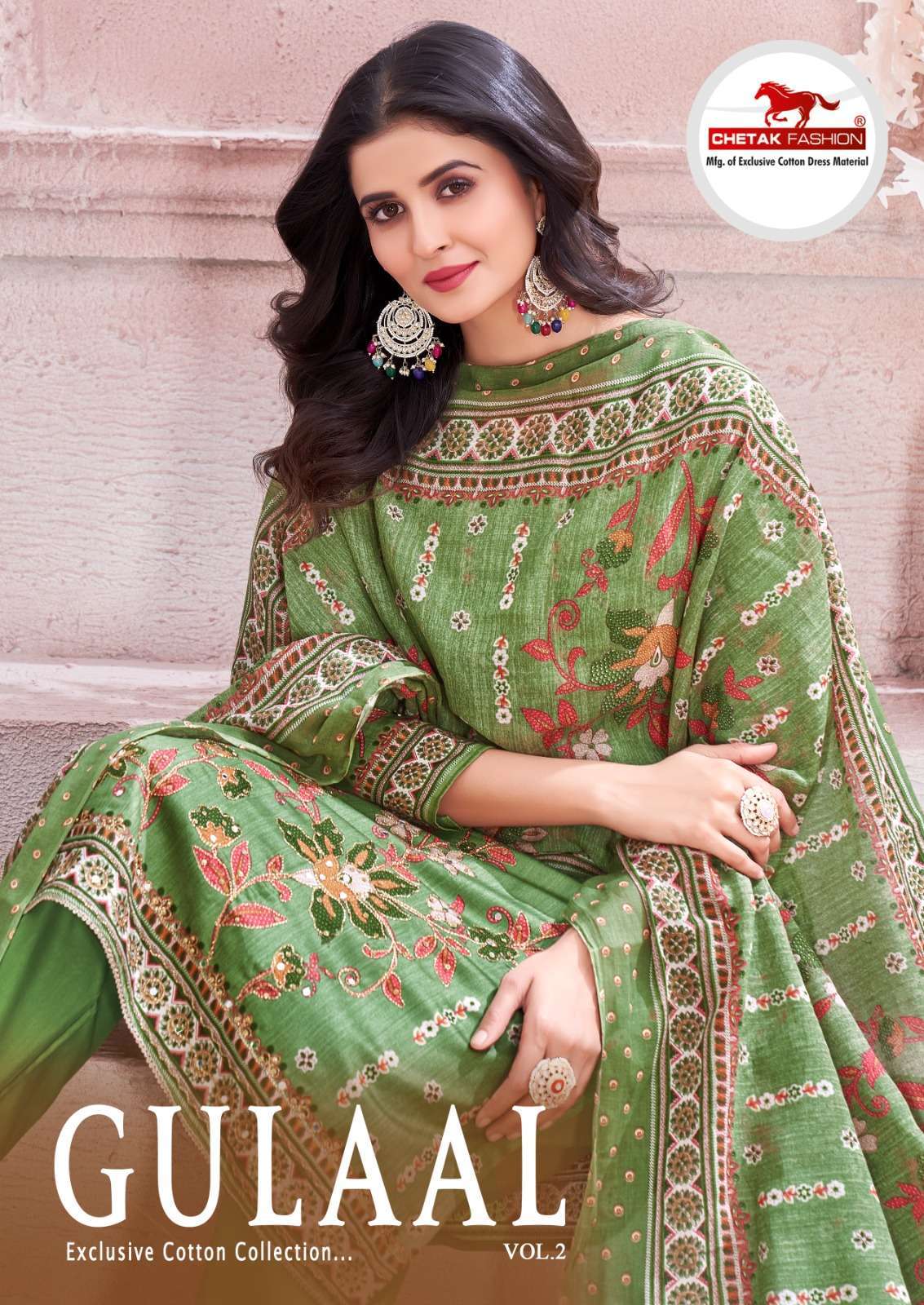 CHETAK FASHION GULAAL VOL 2 1001-1008 JAM COTTON SALWAR KAME...