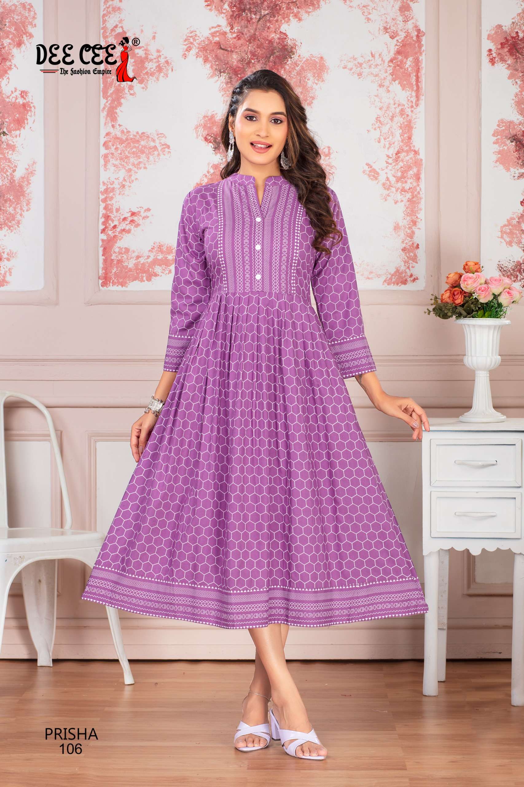 DEECEE PRISHA RAYON PLAIN LONG DESIGN KURTI DEALER IN SURAT