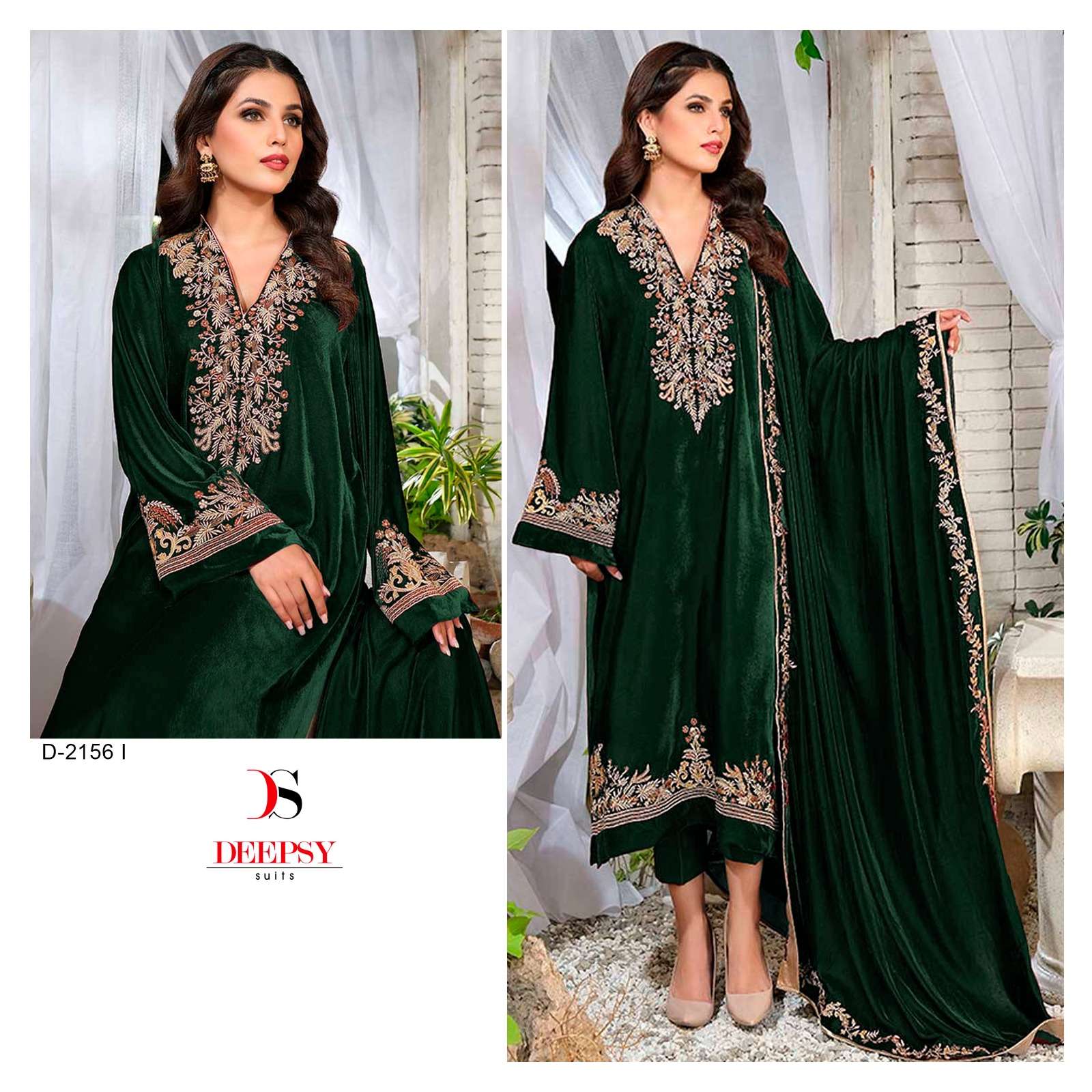 DEEPSY SUIT HIT DESIGN OF VELVET-23 PARTY WEAR NEW LOOK SUIT...