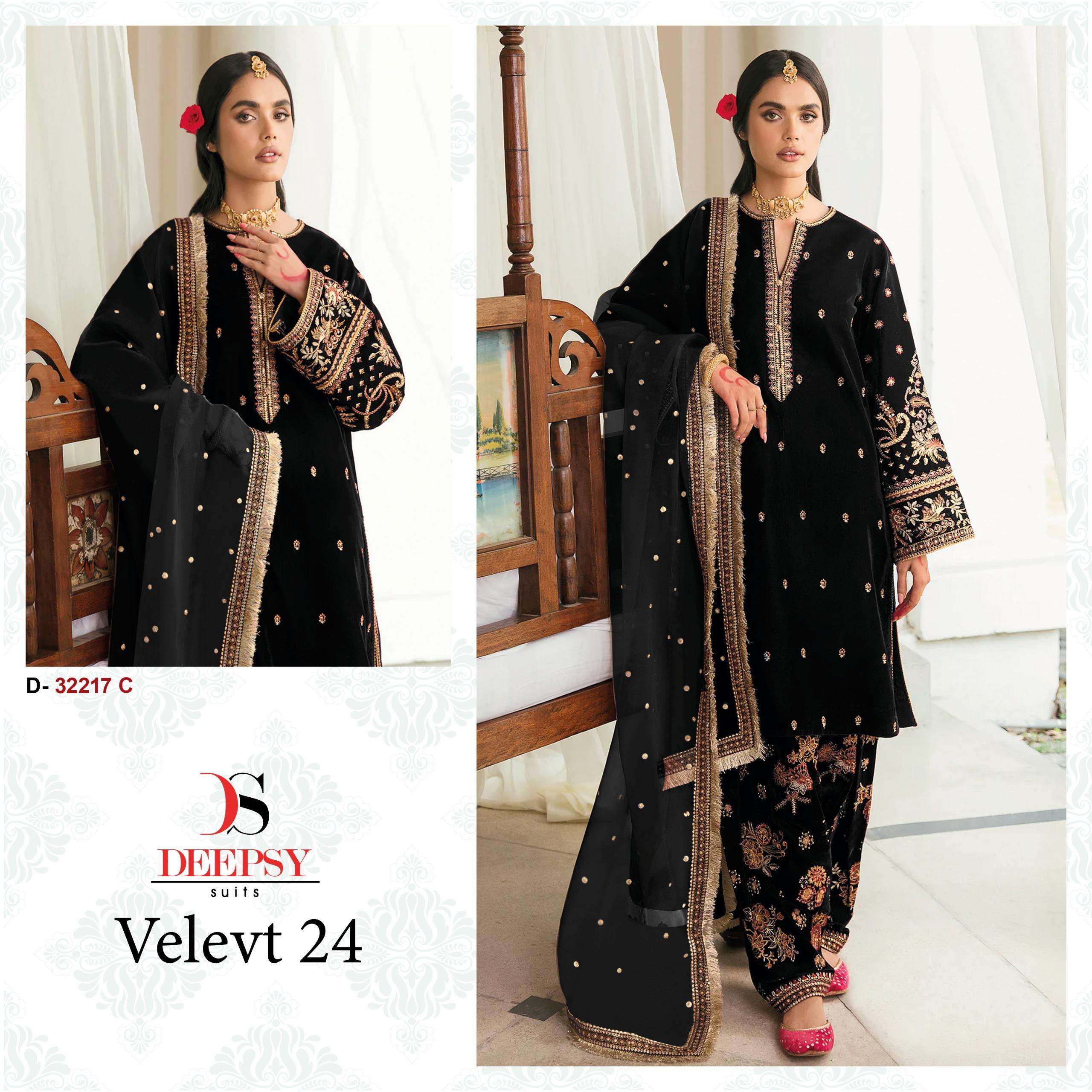 DEEPSY SUIT HIT DESIGN OF VELVET-24 PARTY WEAR NEW LOOK SUIT...