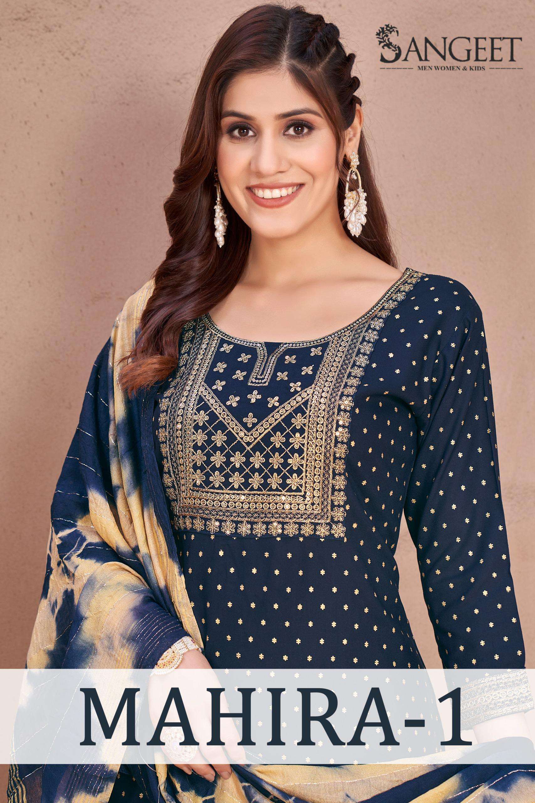 FF MAHIRA-1 RAYON GOLD PRINTED CLASSIC SUIT DEALER IN SURAT