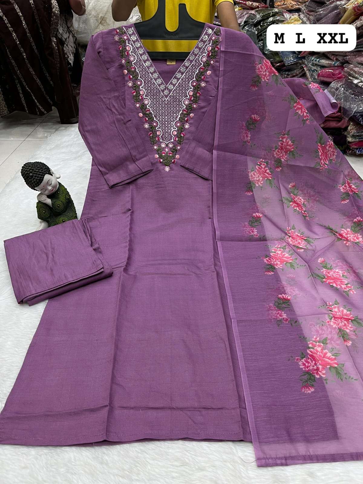 FUNCTION SPECIAL SILK FABRICS WITH EMBROIDERY WORK READYMADE...