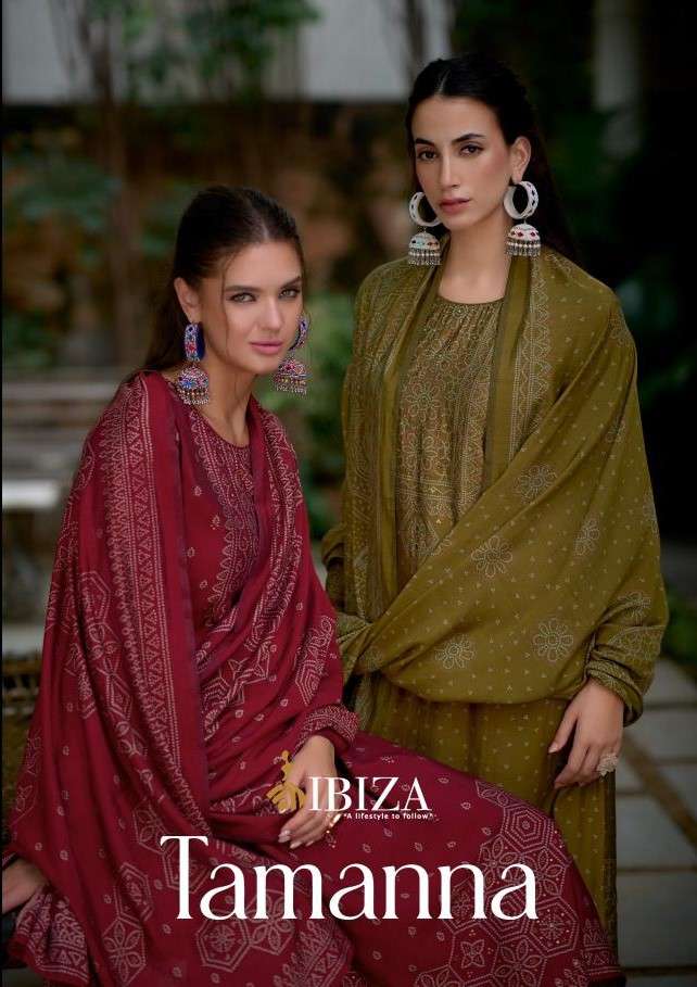 IBIZA TAMANNA MODAL SILK HANDWORK DESIGNER SUIT MATERIAL DEA...