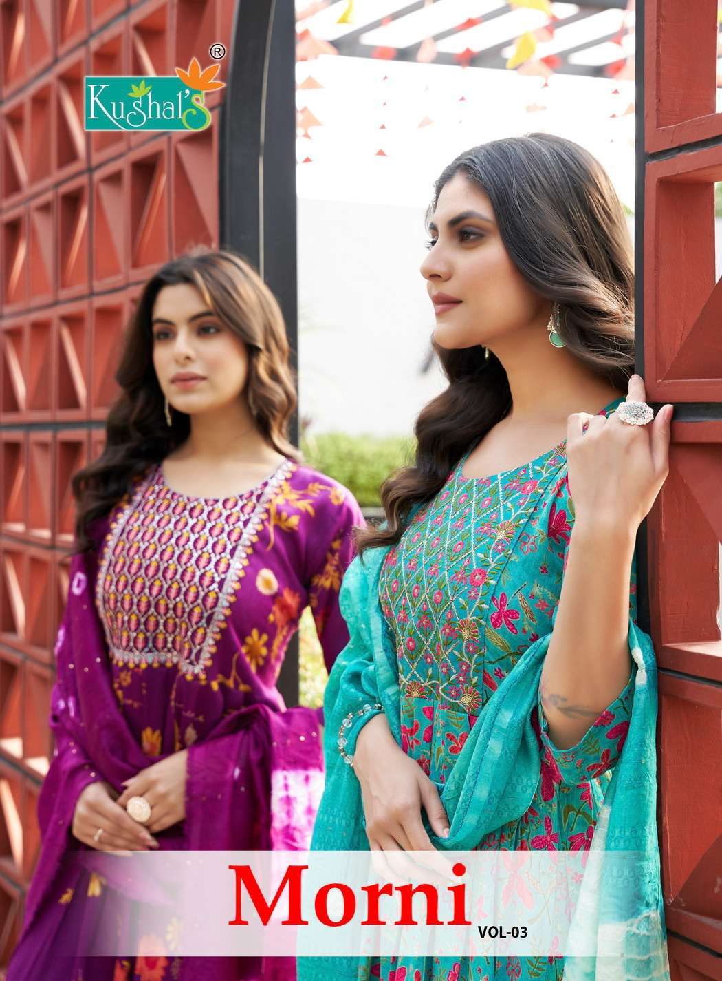 KUSHALS MORNI VOL 3 3001-3008 NAIRA CUT DESIGNER KURTI SUIT ...