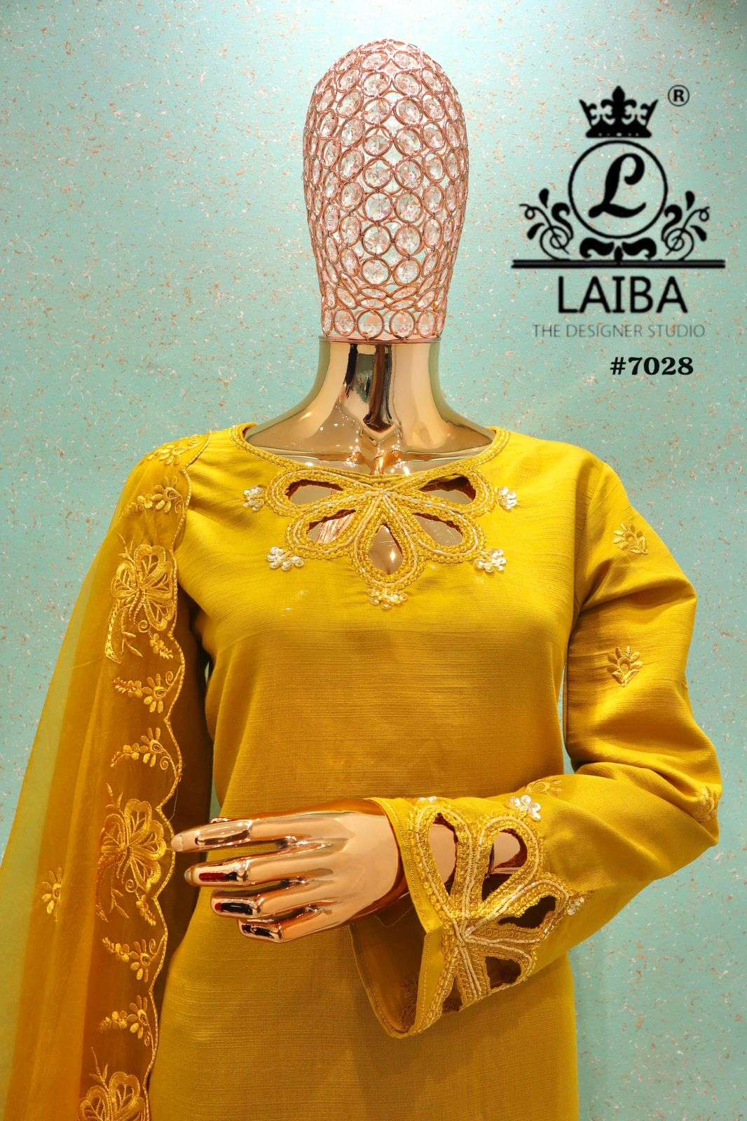 LAIBA-7028 VISCOSE COTTON CUT WORK KURTI SUIT WHOLESALE PRIC...