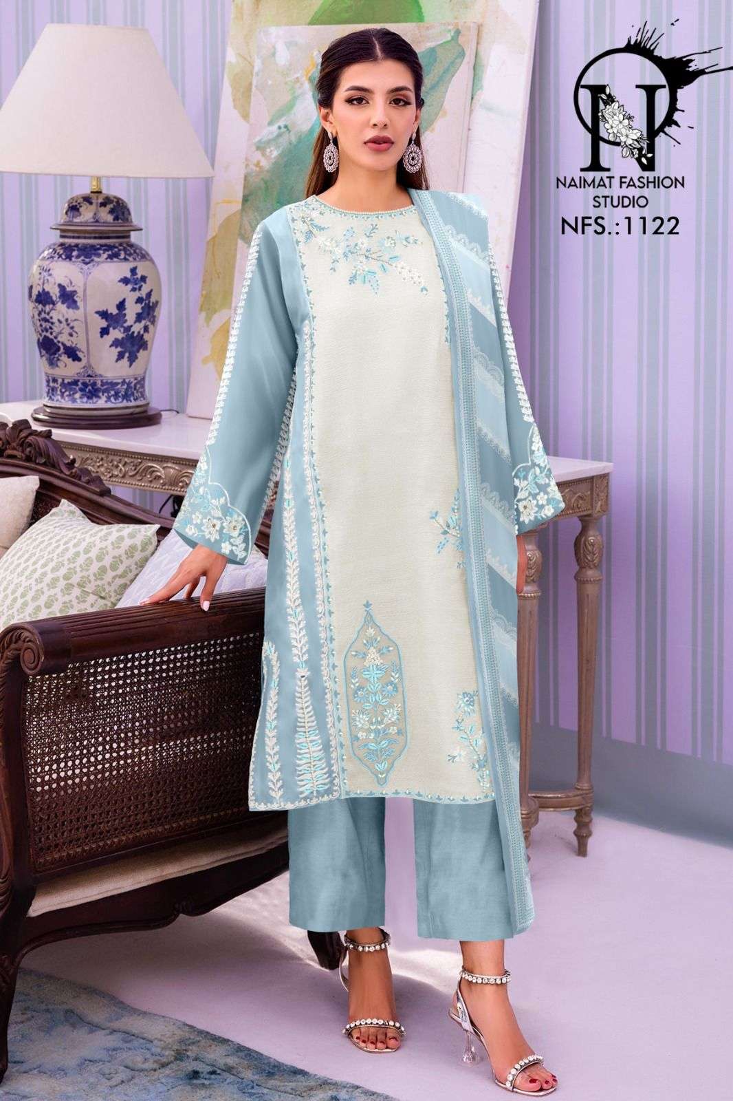 NAIMAT 1122 TUNIC CLASSY EMBROIDERY SUIT WHOLESALE PRICE 