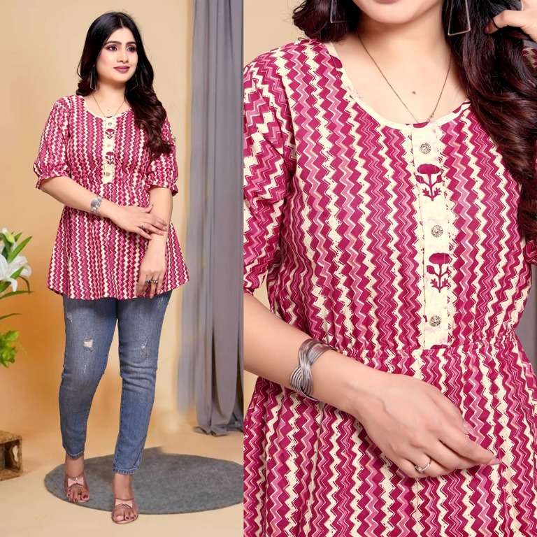 PF BEAUTIFUL JAIPUR COTTON TUNIC TOP RAEDY WHOLESALE IN SURA...