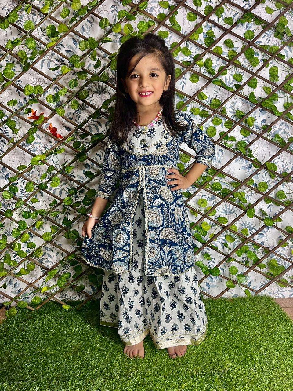 PF CHILDREN COTTON PRINTED KURTI SHARARA READY DEALER IN SUR...