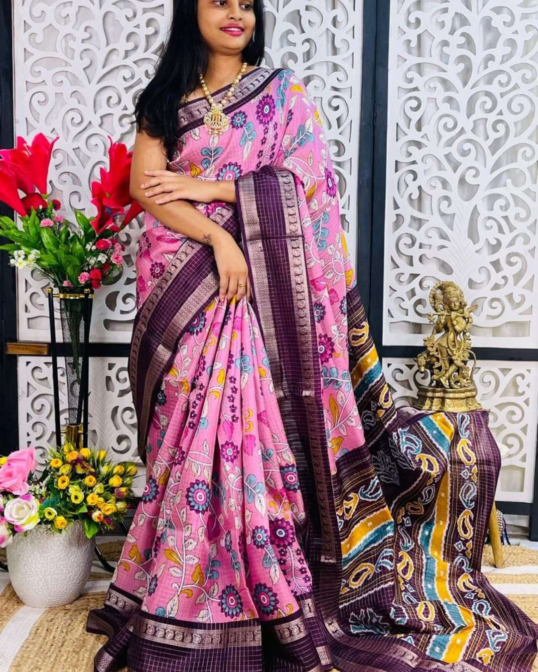 POORNIMA SILK VOL 1 SOFT SILK WITH FLOWER PRINTED SAREE DEAL...