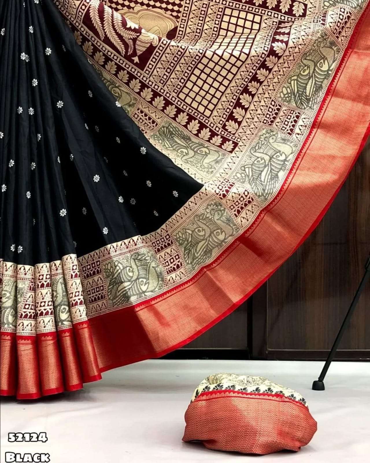 Printed border with dola silk fabric saree supplier in surat