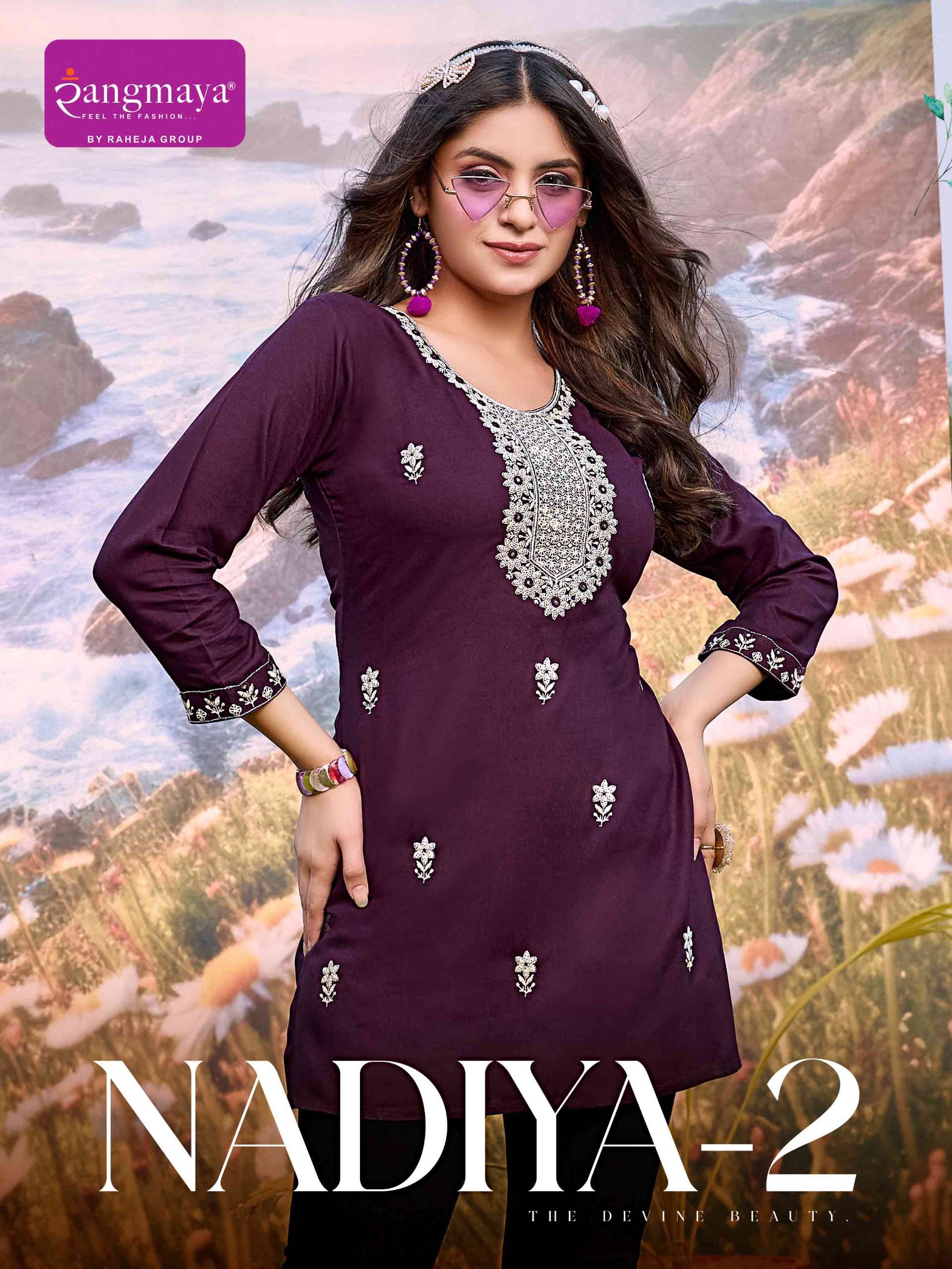 RANGMAYA NADIYA-2 KK RAYON FANCY LOOK SHORT GIRL KURTIS DEAL...