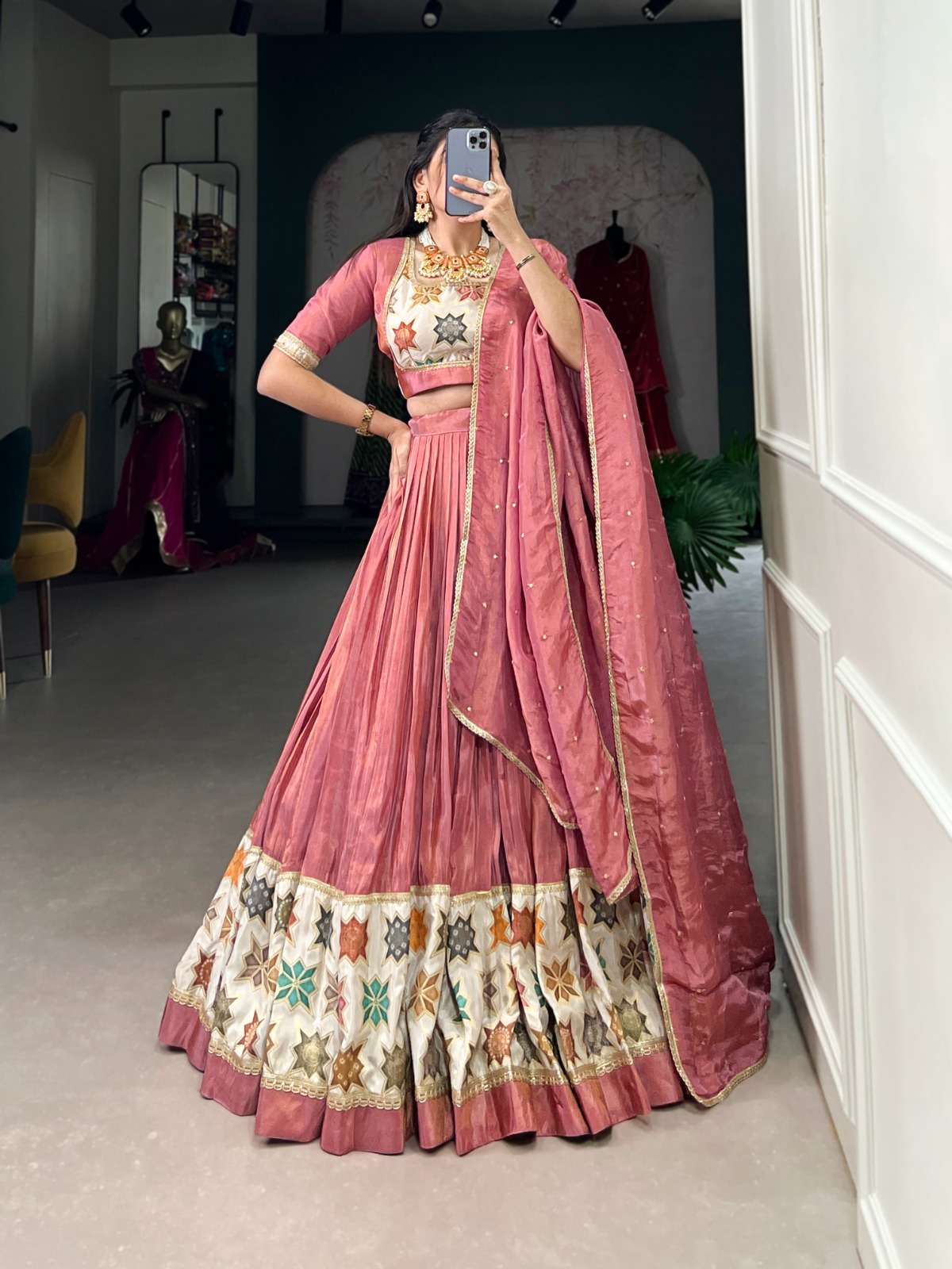 shIMAR ASILK WITH fANCY lOOK LEHENGA CHOLI BEST WHOLESALER I...