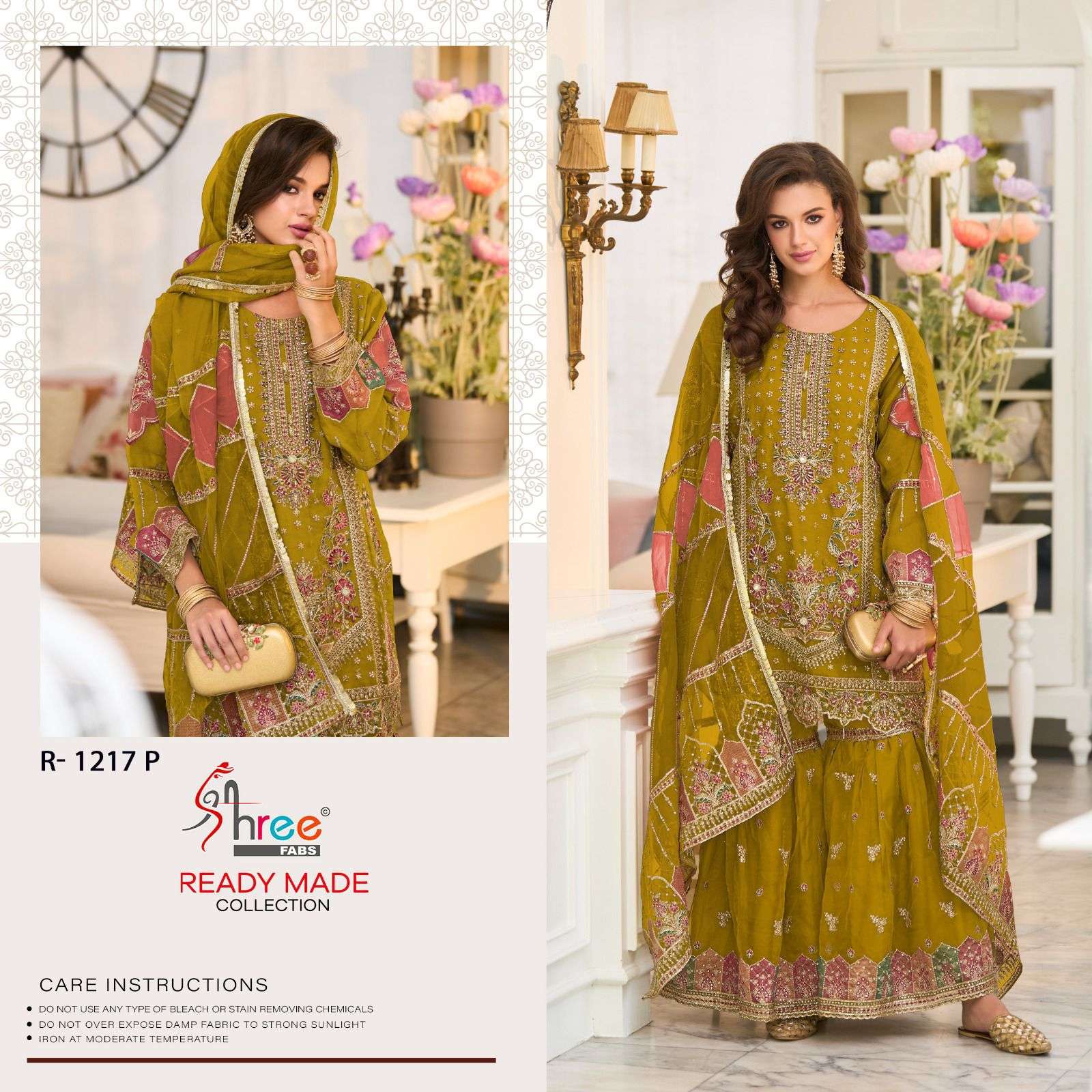 SHREE FABS 1217 KASAK KHATLI WORK PARTY WEAR SUIT READY MADE...