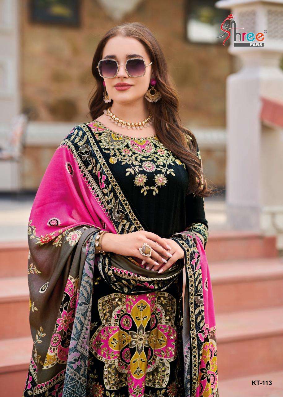 SHREE FABS KT 113 IN 2 COLORS MUSLIN DIGITAL PRINT PARTY WEA...