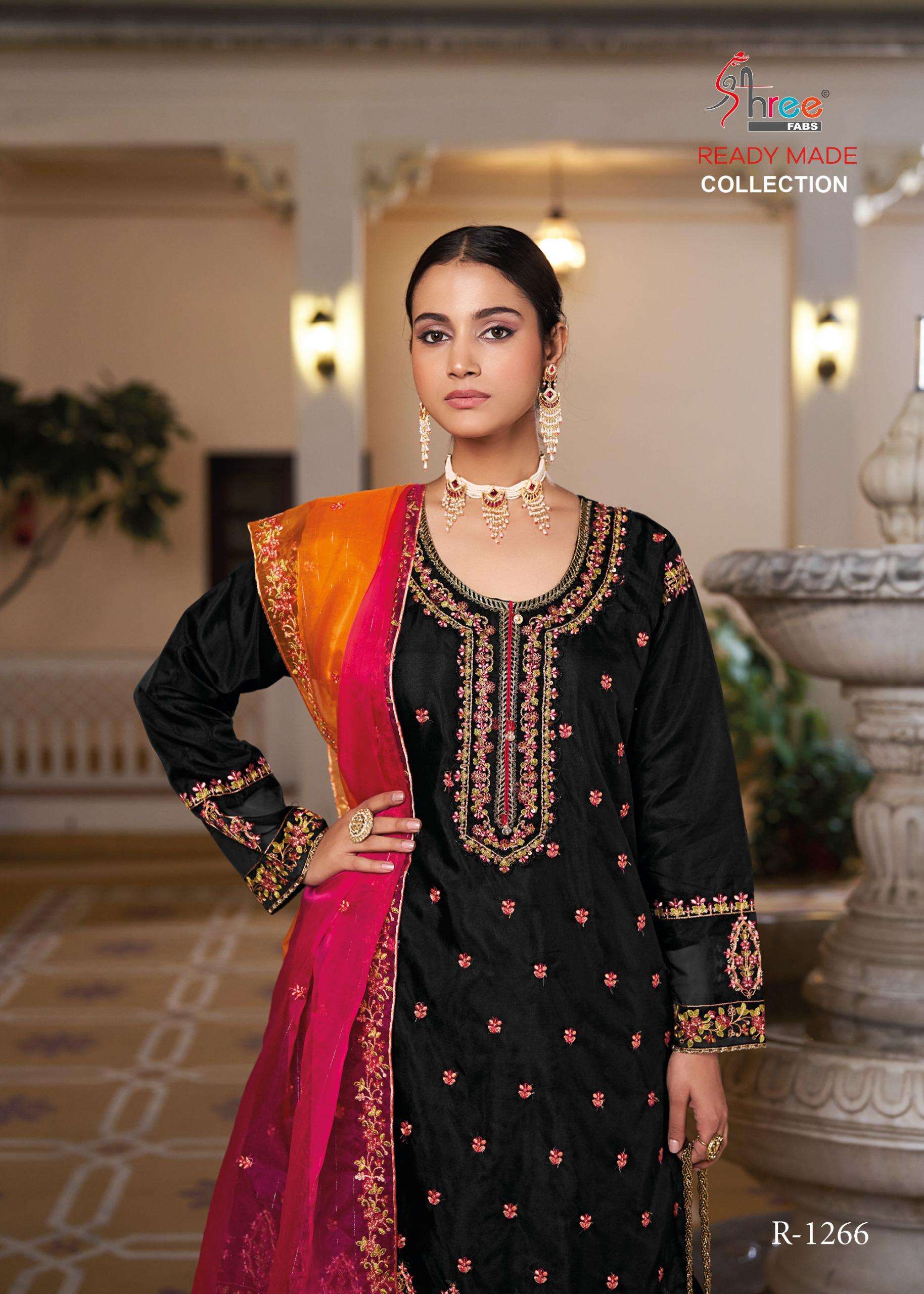 SHREE FABS R 1266 KASAK KHATLI WORK KURTI PALAZZO READY MADE...