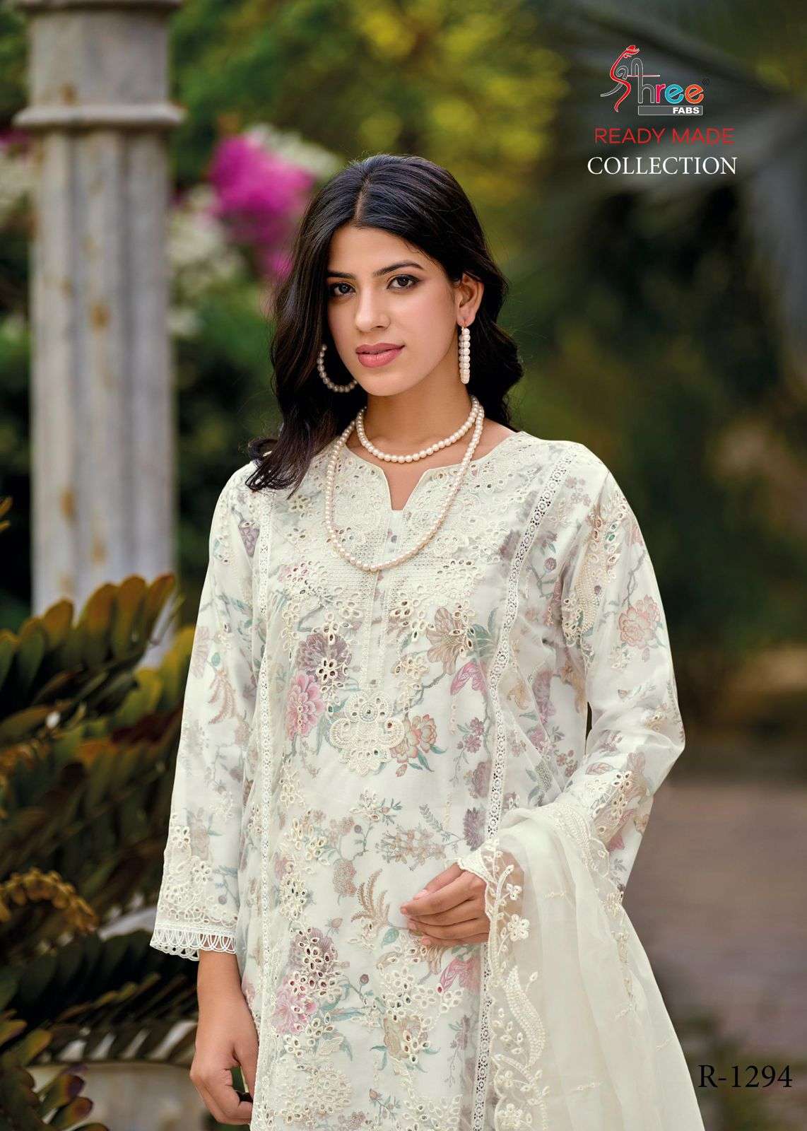 SHREE FABS SR 1294 ORGANZA BORING PAKISTANI FASHION SUIT DEA...