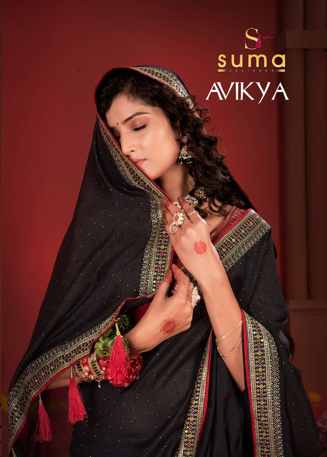 Suma Avikya Vichitra Silk With Heavy Border Saree Supplier i...