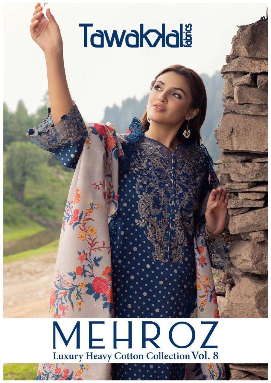 TAWAKKAL MEHROZ VOL 8 LUXURY HEAVY COTTON DEISGNER MATERIAL ...