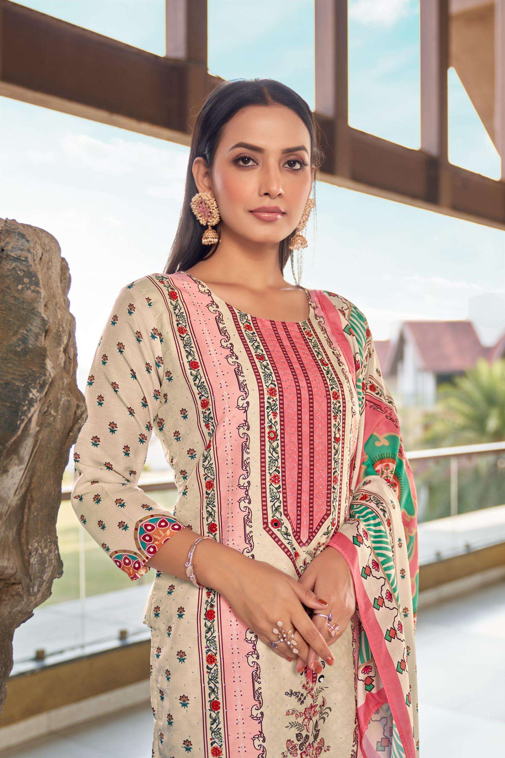 THE CONCH RIYA SP MUSLIN HANDWORK RAEDY KURTI KAMEEZ COLLECT...