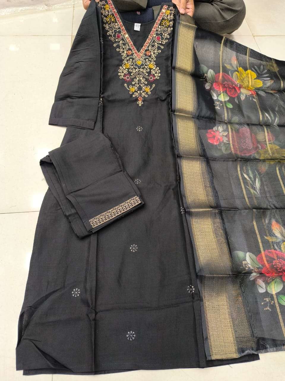 TS PARTY WEAR EMBROIDERY KURTI-PANT DEALER IN SURAT 