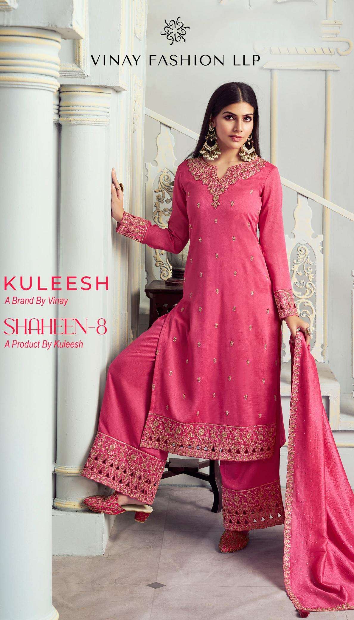 VINAY FASHION KULEESH SHAHEEN VOL 8 EMBROIDERY WORK GEORGETT...