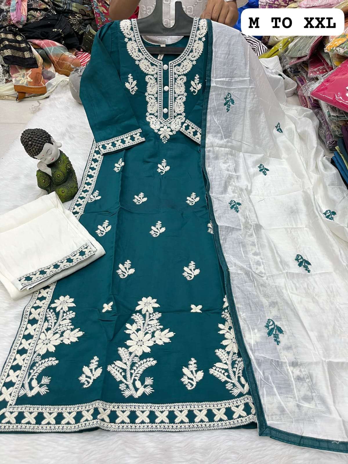 VRD COTTON LUCKHNOWI SILK DESIGNER SUIT WHOLESALE PRICE 