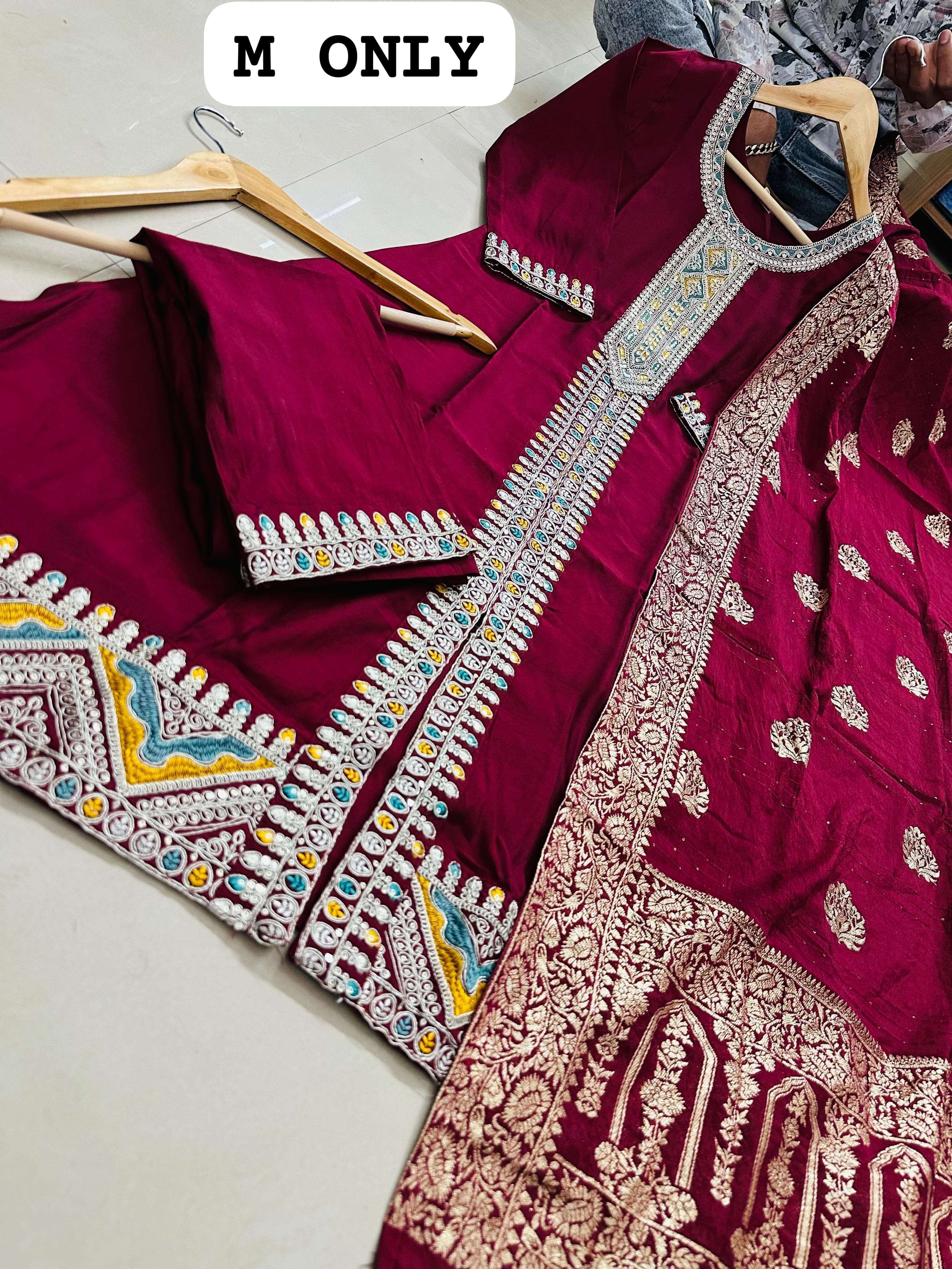 VRD SHERWANI TYPE SUIT ROMAN SILK WEDDING WEAR SUIT READY DE...