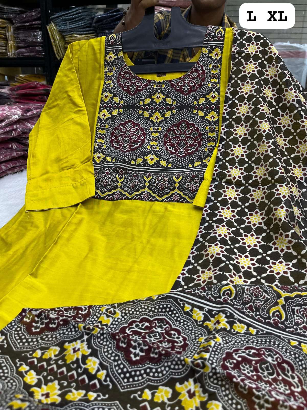 VRD YELLOW BEAUTIFULL SUIT READY MADE DEALER IN SURAT