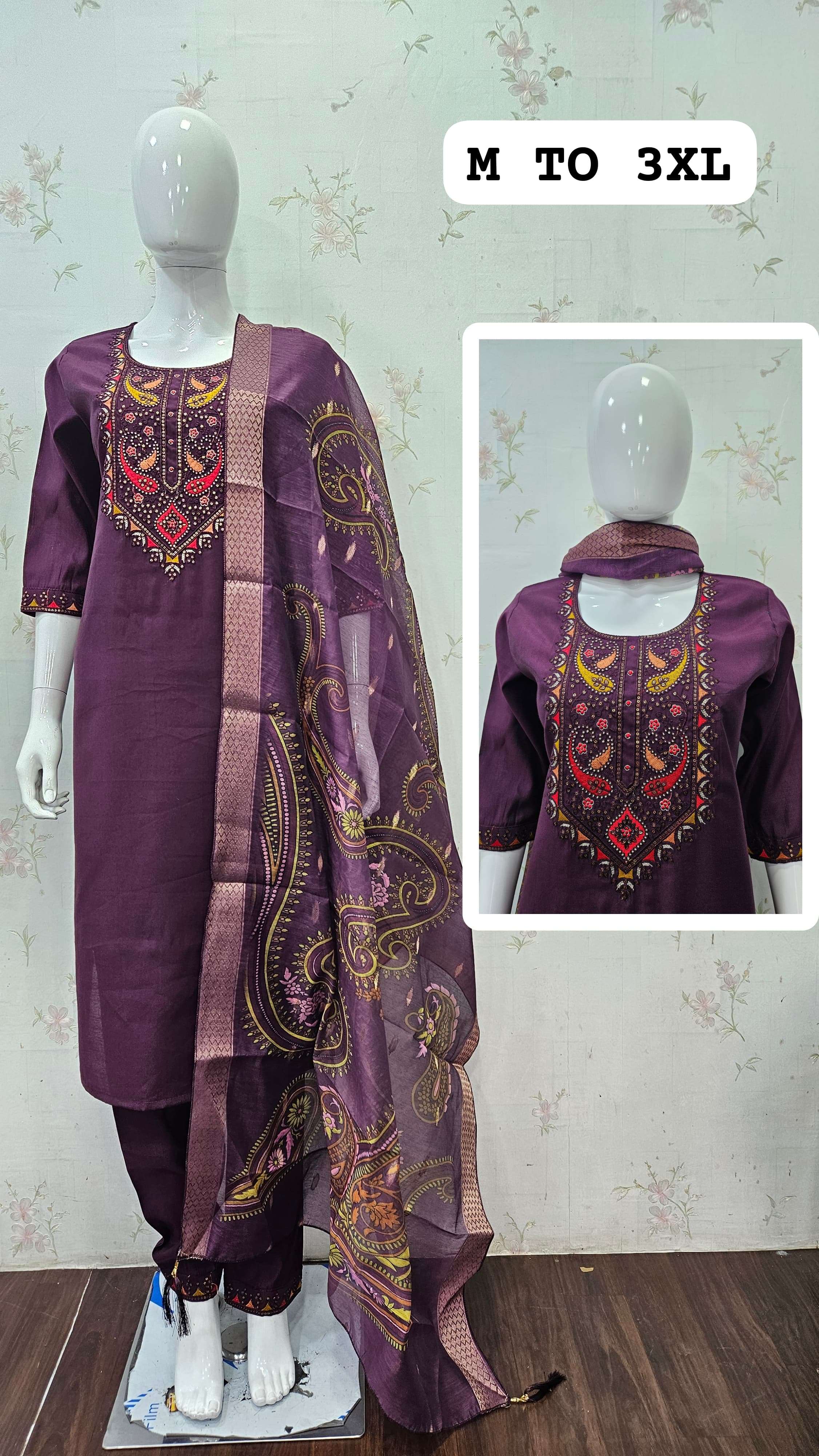 VRINDA ROMAN SALWAE KAMEEZ DESIGNER INDIAN LADIES READY SUPP...