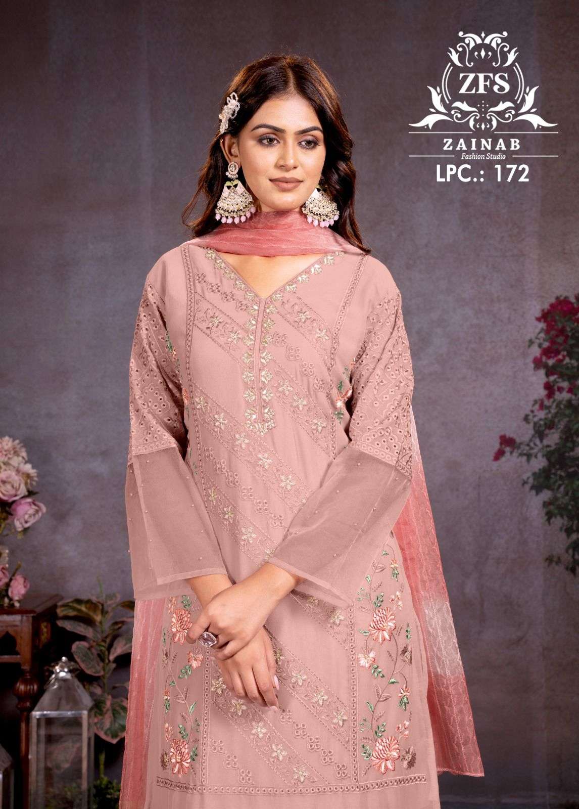 ZAINAB 172 GEORGETTE WORK COTTON CLASSY STYLISH SUIT DEALER ...