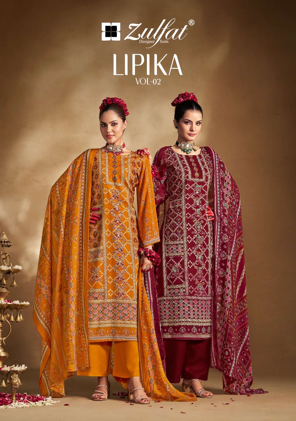 ZULFAT DESIGNER LIPIKA VOL 2 RAYON EXCLUSIVE DESIGNER SUIT M...