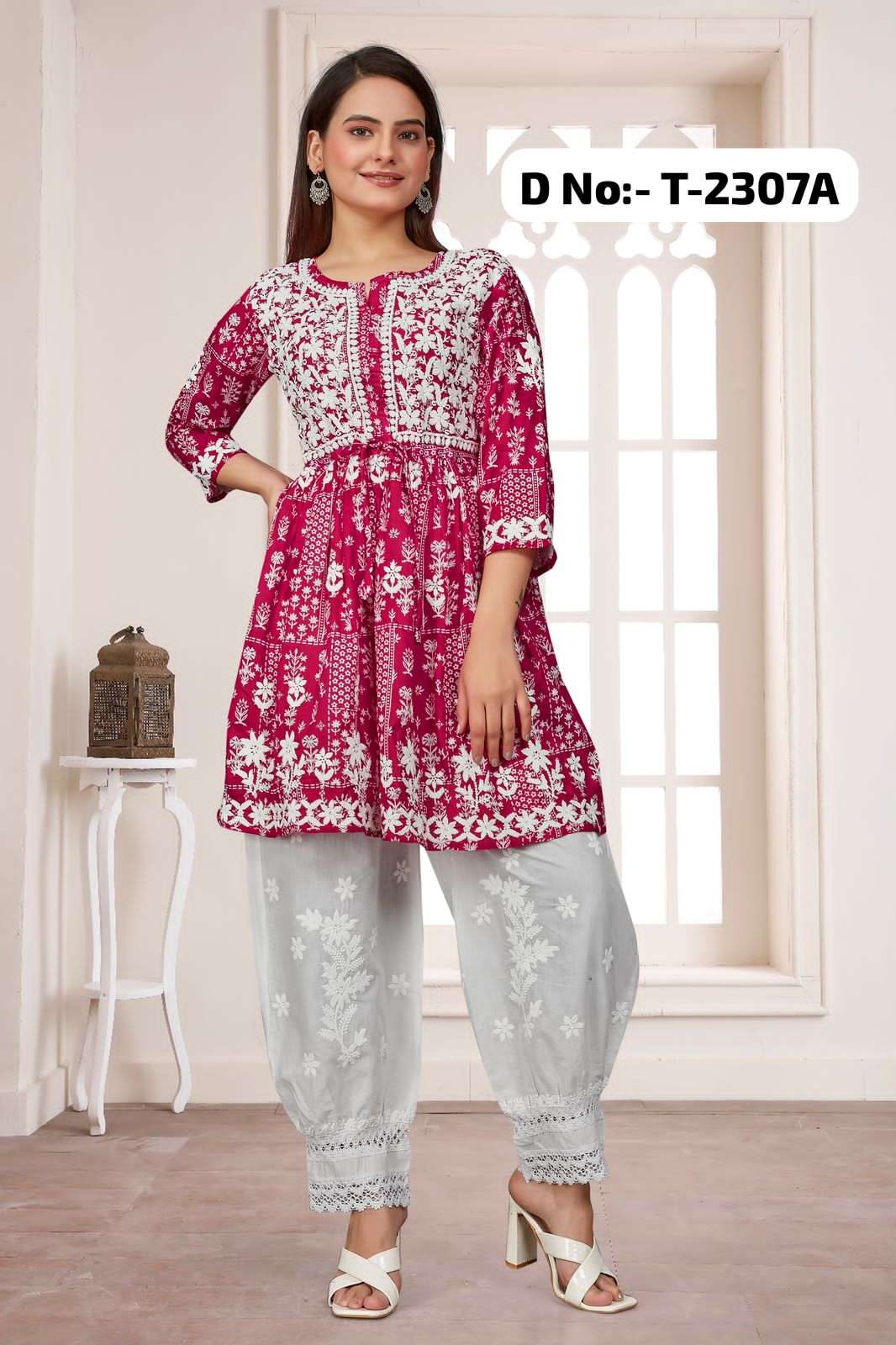 FF COTTON DESIGN KURTI & AFGANI PANT BEAUTIFUL 2 PCS DEALER ...